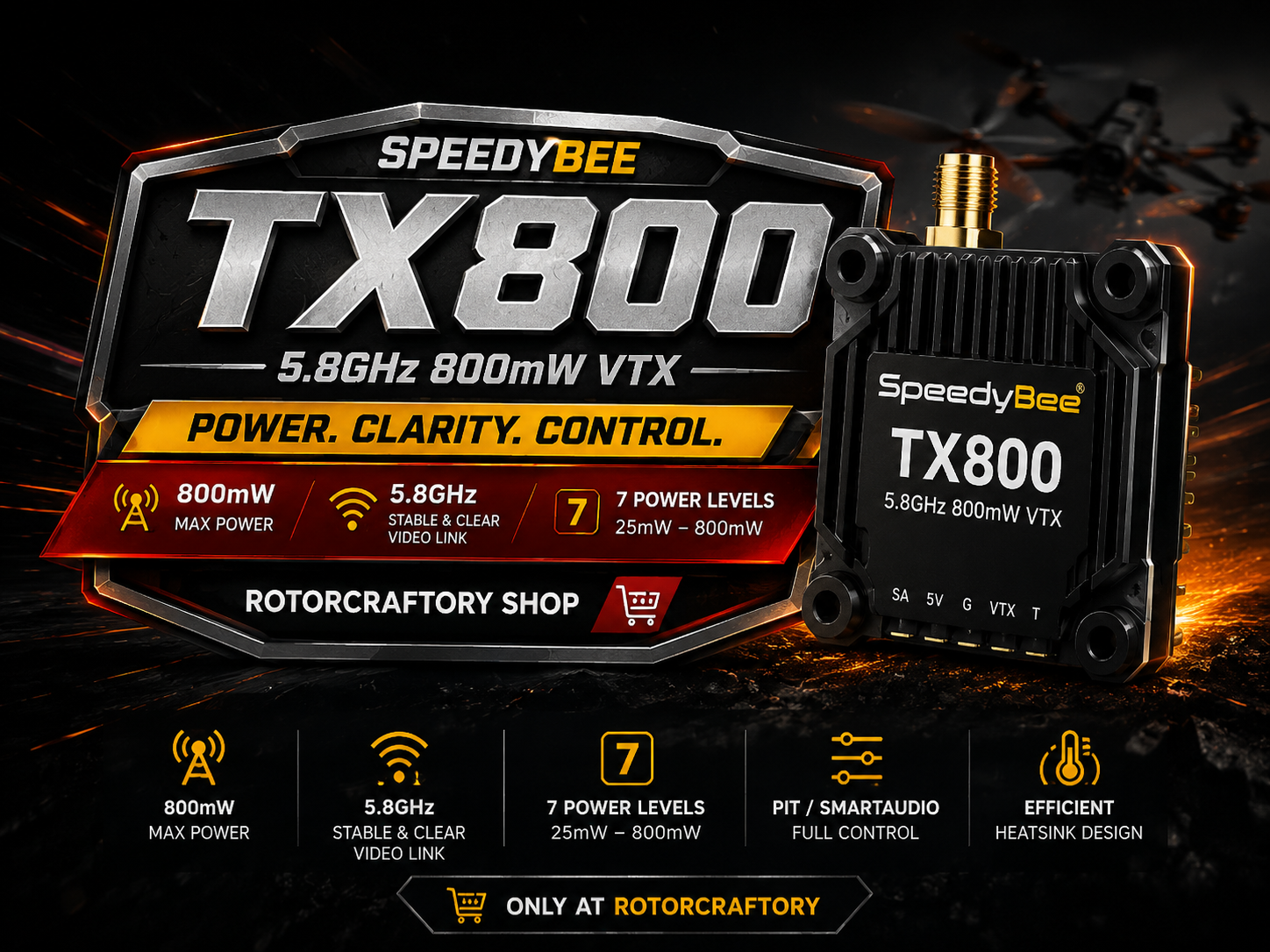 SpeedyBee TX800 5.8GHz 800mW VTX